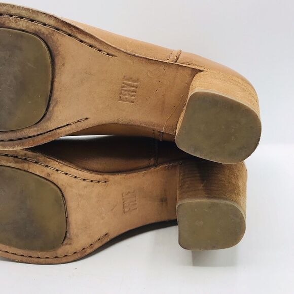 Frye Women’s Ankle Boot Tan Leather Slip On Classic Date Night Size 9.5 B - Picture 7 of 13